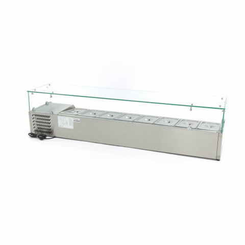 MAXIMA Kühlaufsatzvitrine 8xGN1/3 - 180cm