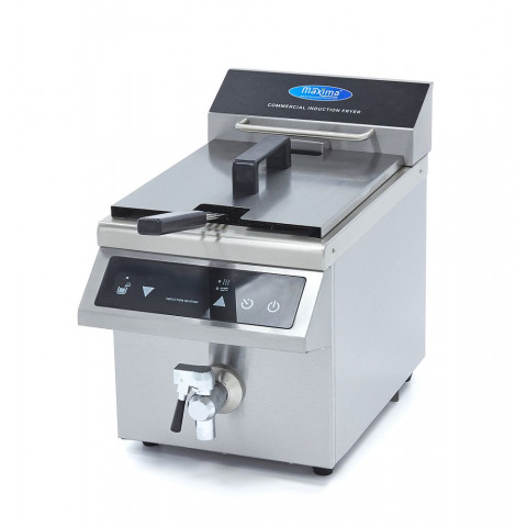 MAXIMA 8 Liter Induktions-Fritteuse mit Fettablasshahn