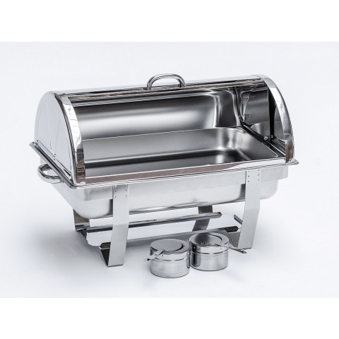GAMMO Chafing Dish Edelstahl GN 1/1 mit Roll Top Deckel