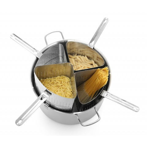 GAMMO Vierteleinsatz für Pasta für Kochtopf mit 36 cm Durchmesser