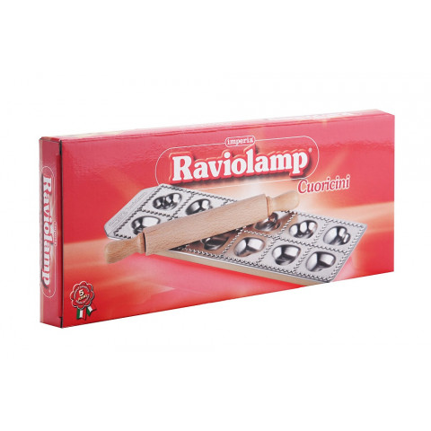 IMPERIA Ravioli cuoricini Ravioli Form mit Teigrolle - 12 Stk