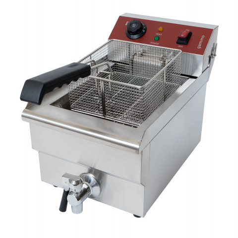 GAMMO elektrische Friteuse mit Fettablasshahn 10 Liter
