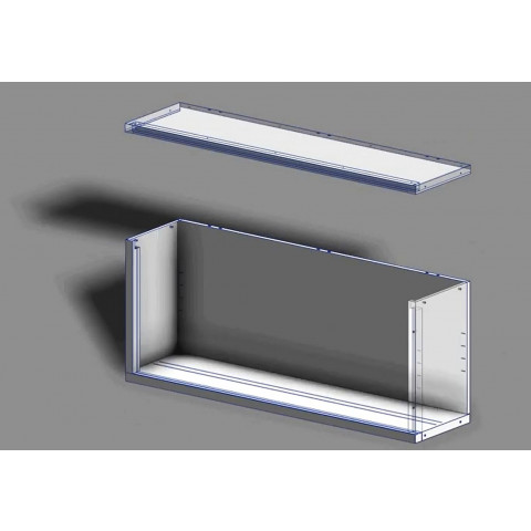 GAMMO Edelstahl Wandhängeschrank- mit Schiebetüren - 1000x400x670mm