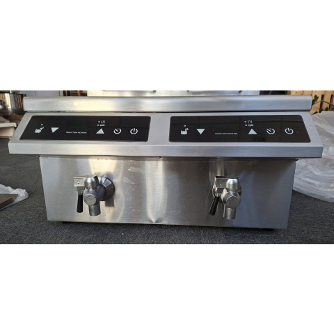 MAXIMA 2x8 Liter Induktions-Fritteuse mit Fettablasshahn DEMO