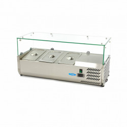 MAXIMA Kühlaufsatzvitrine 3xGN1/3 - 95cm