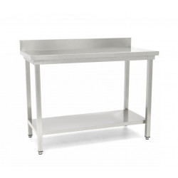 GAMMO Edelstahl Arbeitstisch mit Aufkantung 1800x600