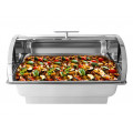 HORECATECH Edelstahl Roll Top Deckel für GN1/1 Chafing Dish
