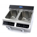 MAXIMA 2x8 Liter Induktions-Fritteuse mit Fettablasshahn
