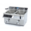 MAXIMA 2x8 Liter Induktions-Fritteuse mit Fettablasshahn DEMO